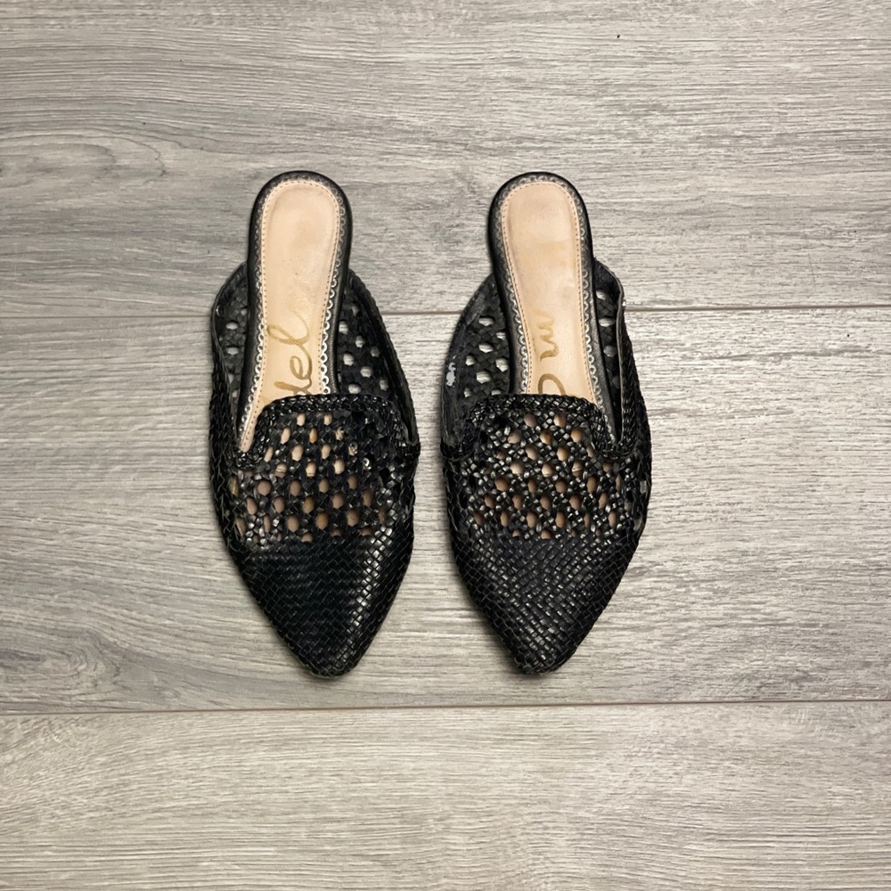 Sam Edelman Navya Black Woven Slides